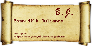 Bosnyák Julianna névjegykártya