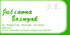 julianna bosnyak business card