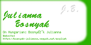 julianna bosnyak business card